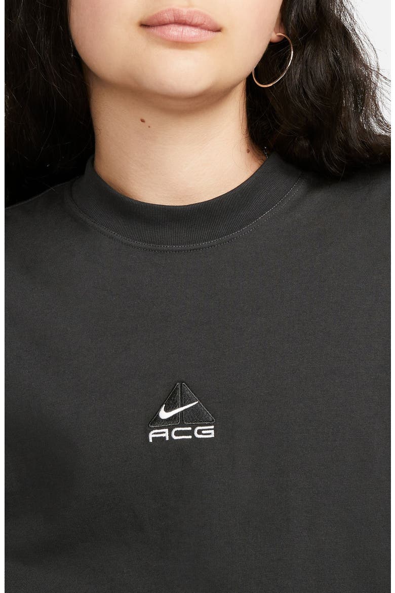 Embroidered Logo Relaxed Fit T-Shirt, Alternate, color, OFF NOIR/ DARK SMOKE GREY