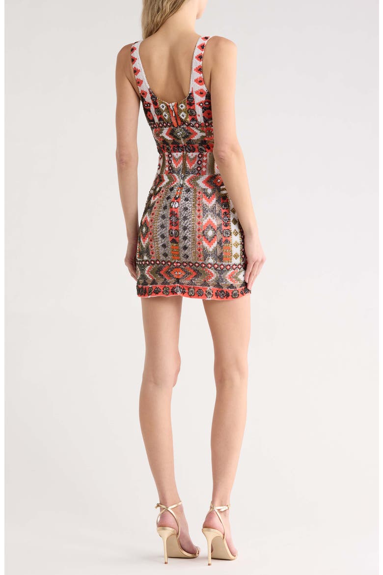 Inori Beaded Minidress, Alternate, color, CORAL MULTI