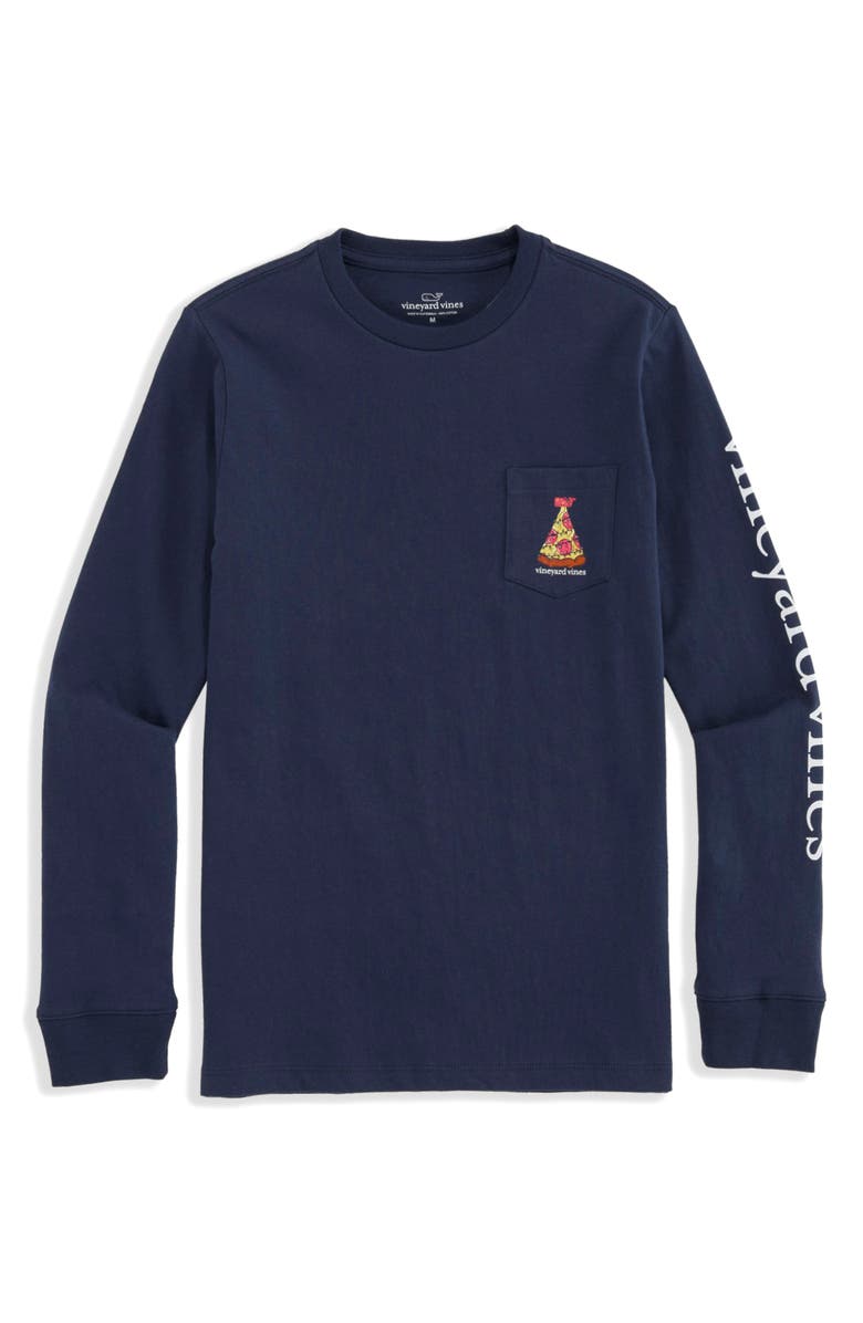 vineyard vines Kids' Merry Crustmas Cotton Graphic T-Shirt, Main, color, Nautical Navy