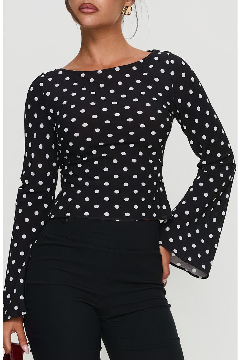Lady Lady Backless Long Sleeve Top, Main, color, MULTI