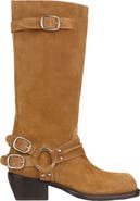 SANDRO Leather buckle boots