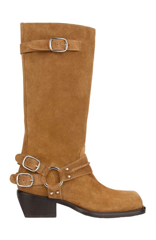 Sandro Leather Buckle Boots In Multi