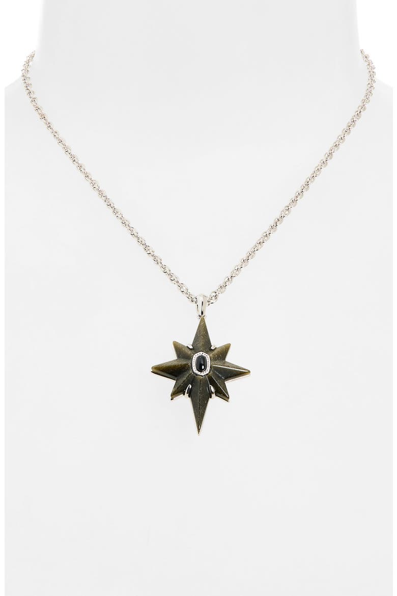 Fate Star Pendant Necklace, Alternate, color, SILVER GOLDEN OBSIDIAN