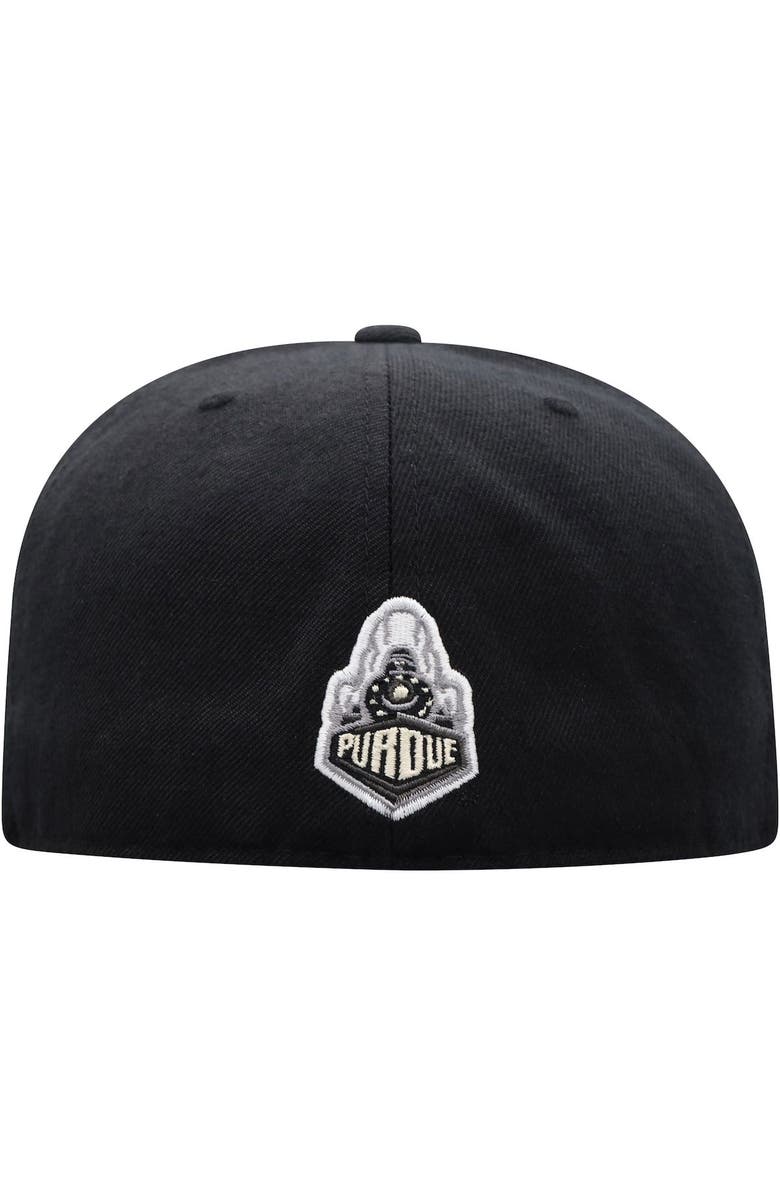TOP OF THE WORLD Men's Top of the World Black Purdue Boilermakers Team Color Fitted Hat, Alternate, color, 