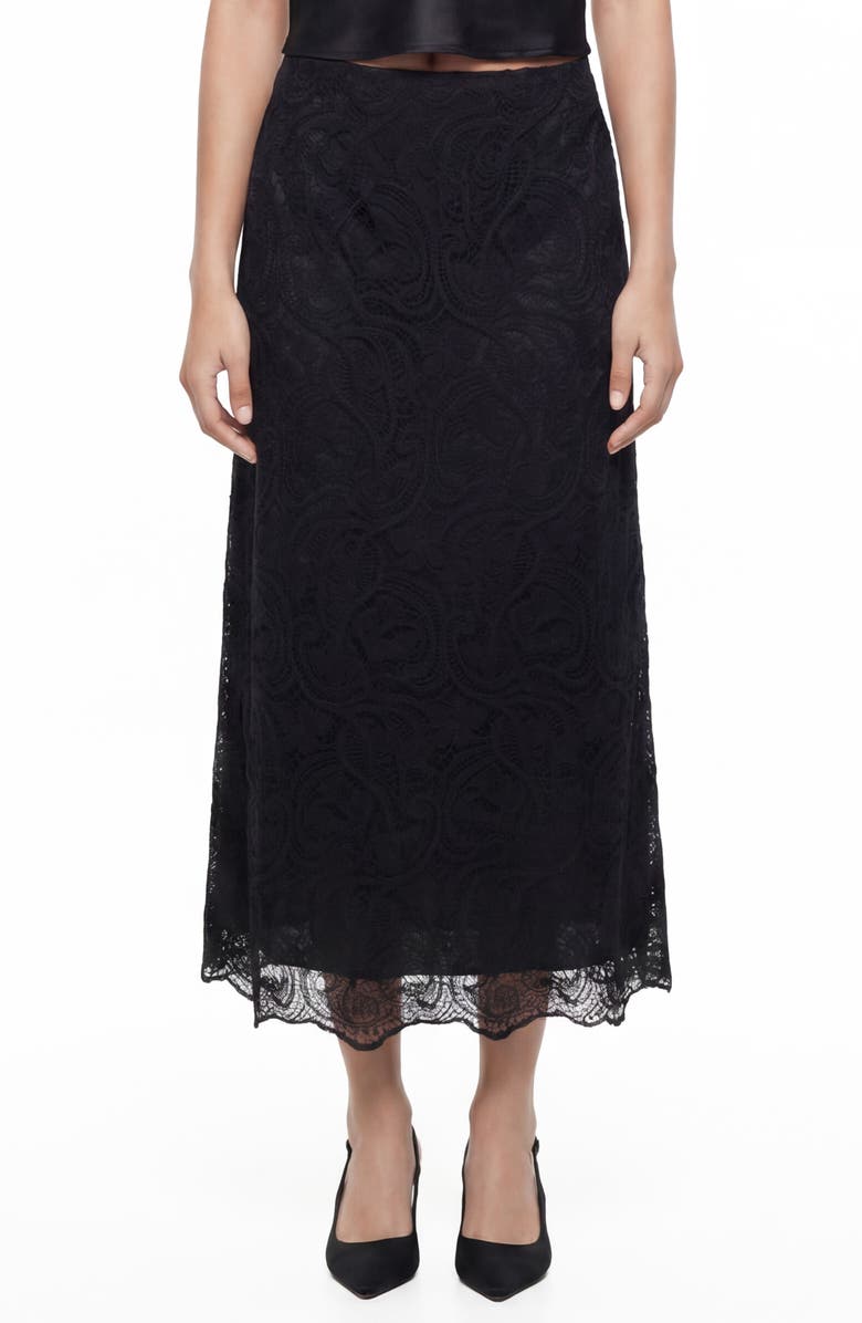 Love By Design Antonia Lace Midi Skirt, Main, color, 