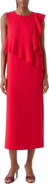 Akris punto Laser Cut Crepe Column Gown