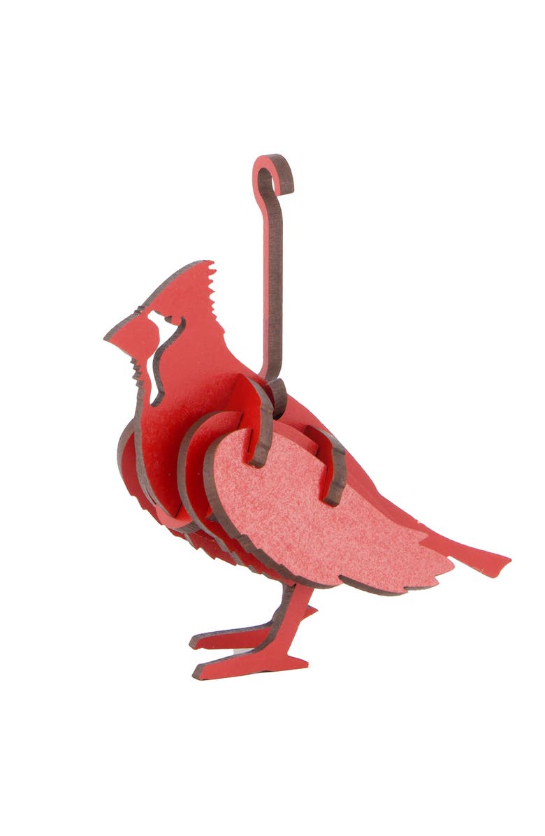 Little & Wood Woodlet Cardinal, 3D Wooden Kit Set, Ages 6+, Main, color, Multicolored