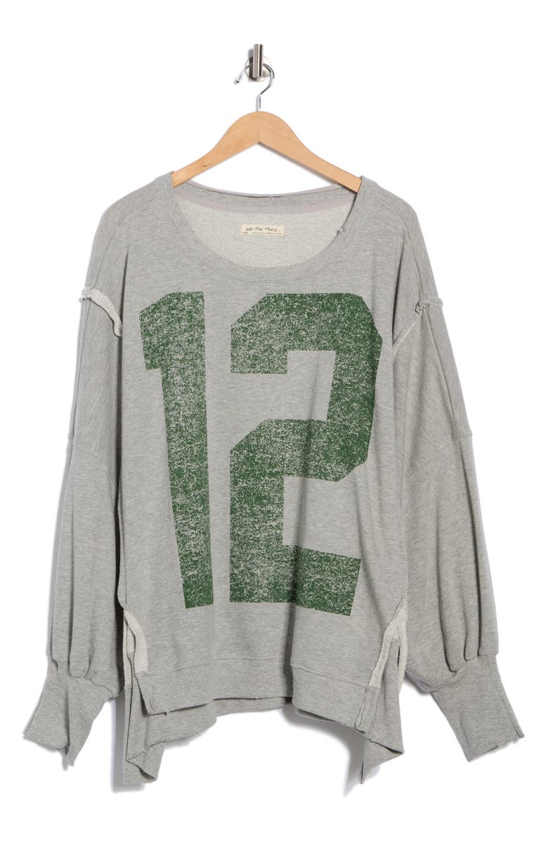 Free People Camden Oversize Cotton Blend Graphic Sweatshirt, Main, color, 