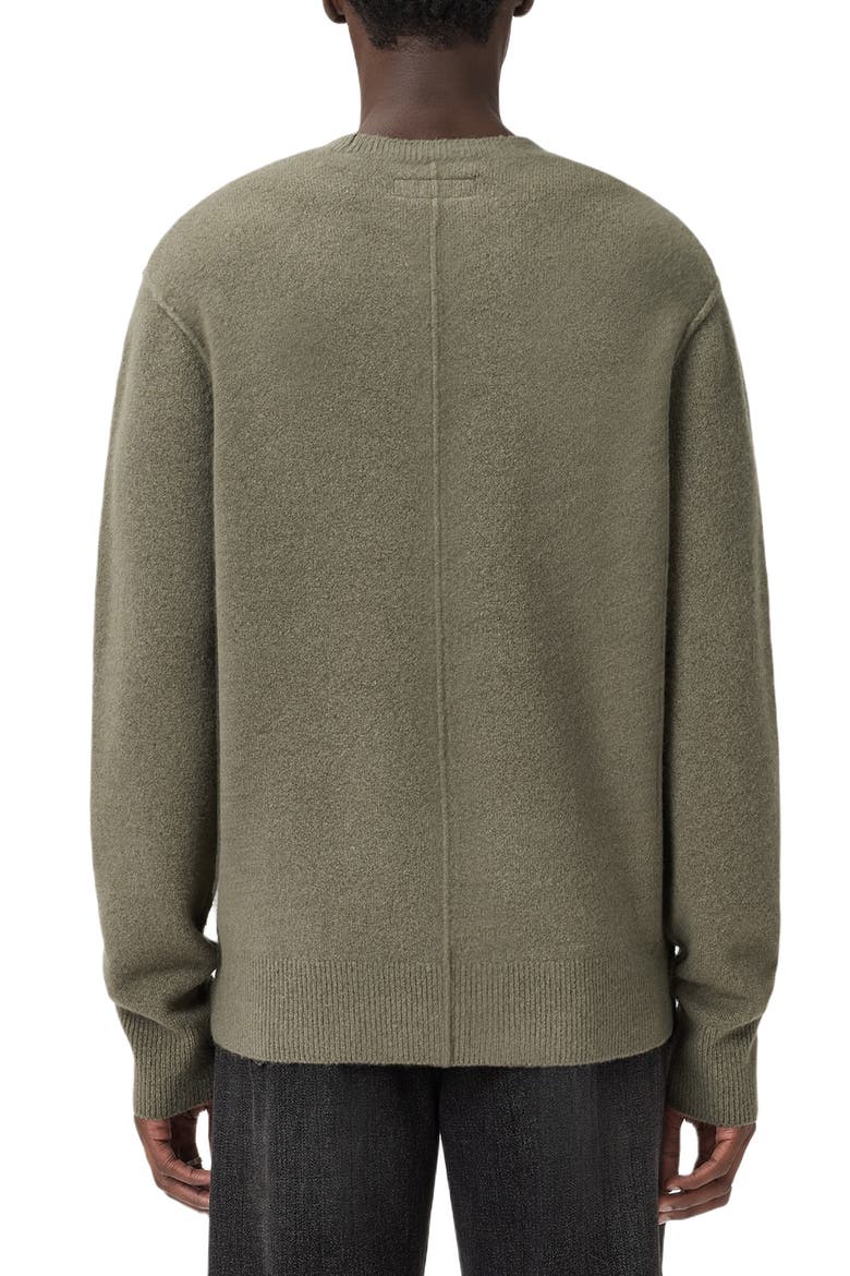 Patern Crewneck Sweater, Alternate, color, DUSKY GREEN