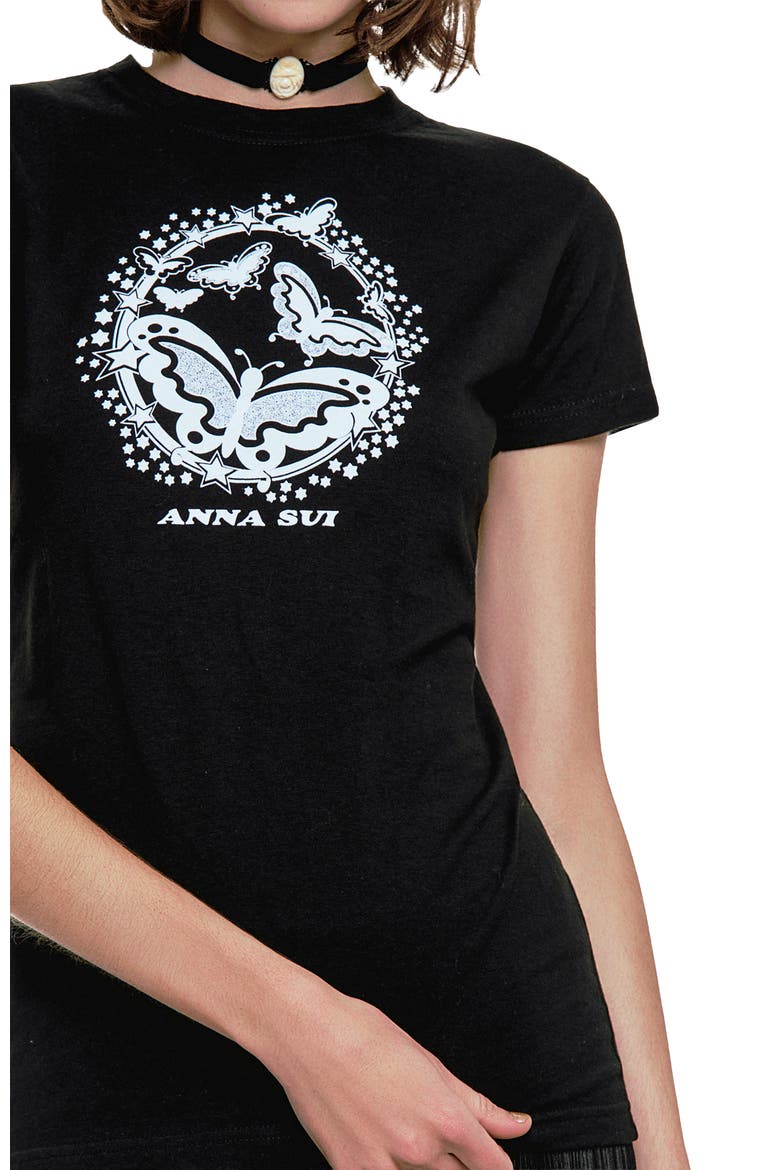 Butterflies T-Shirt, Alternate, color, BLACK