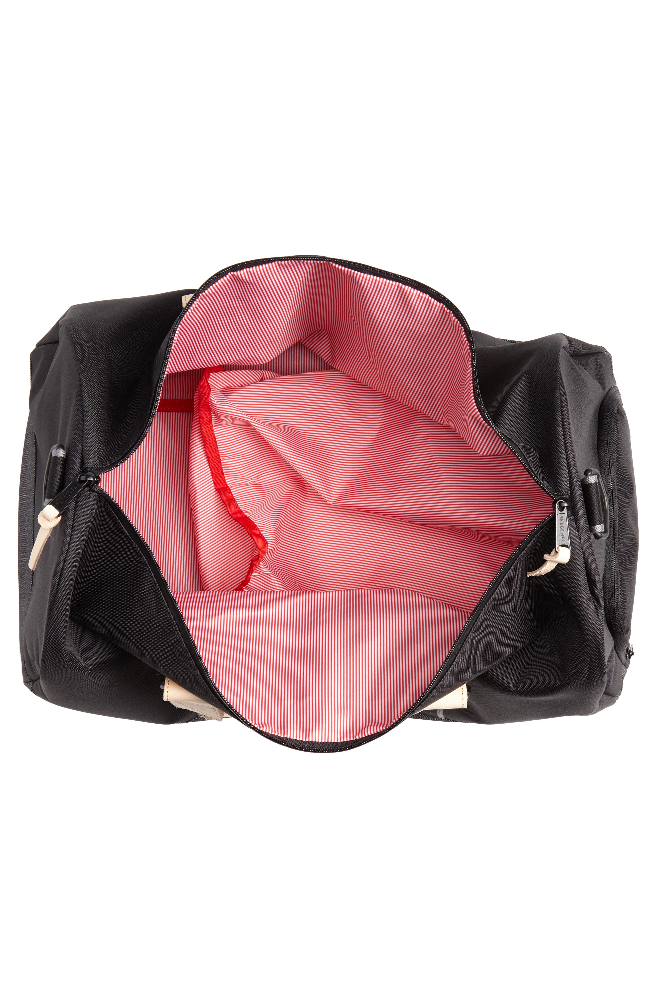 Novel Offset Denim Duffel Bag, Alternate, color, BLACK/ BLACK DENIM