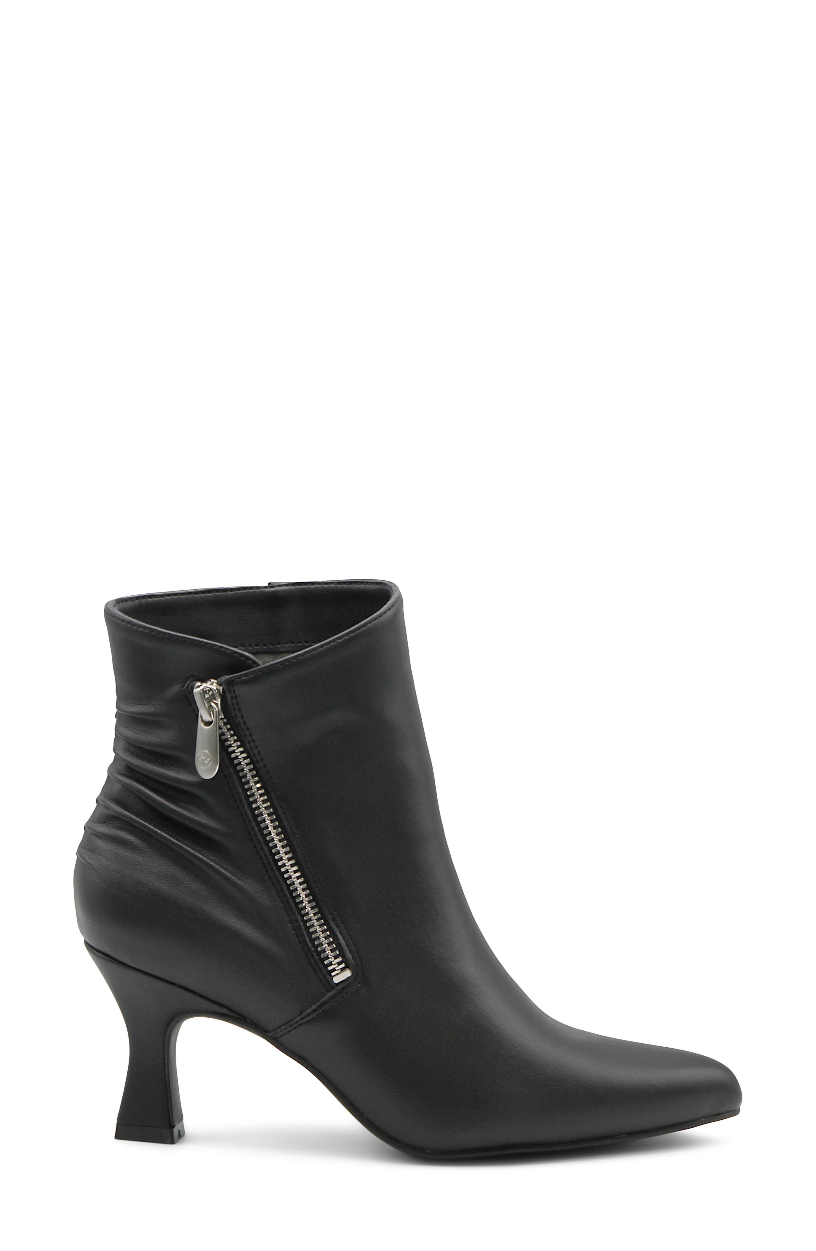 Scholar Faux Leather Bootie, Alternate, color, BLACK SM
