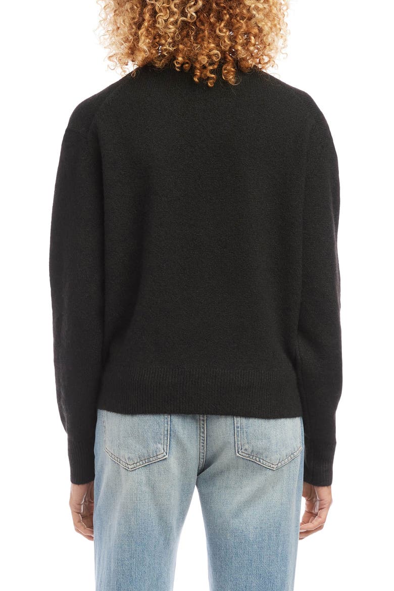 V-Neck Sweater, Alternate, color, BLACK