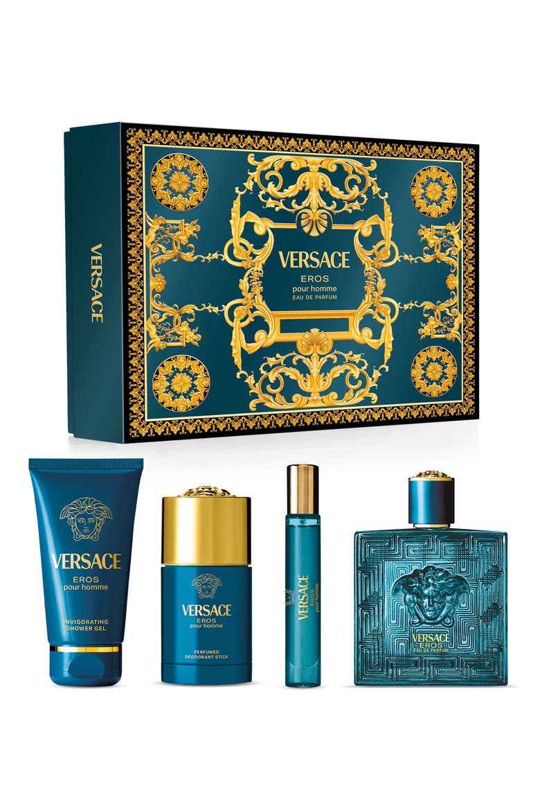 Eros Eau de Parfum 4-Piece Gift Set $226 Value, Main, color, NO COLOR