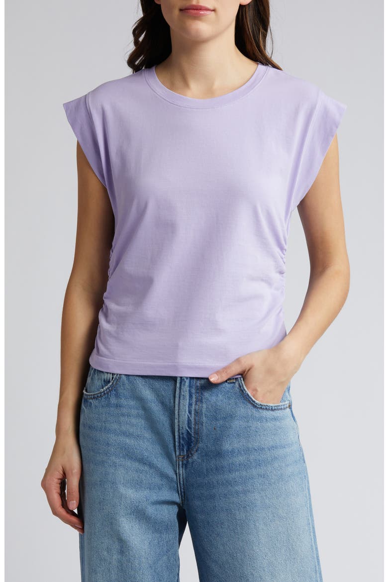 Side Cinch Muscle Tee, Main, color, SUBTLE LAVENDER