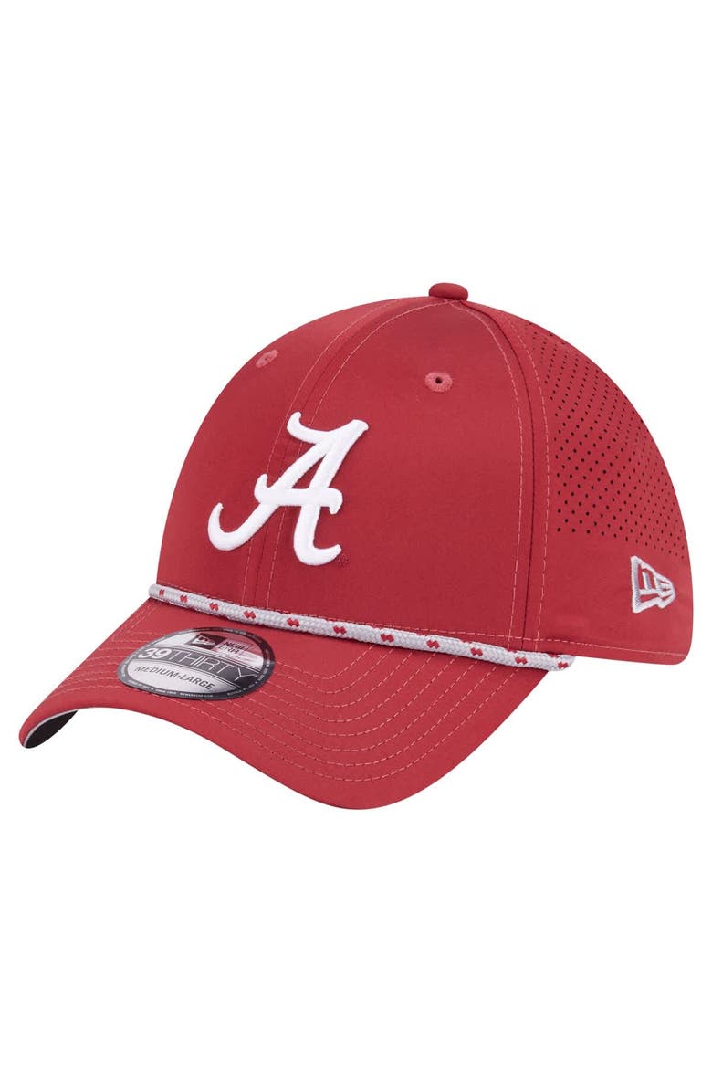 New Era Men's New Era Crimson Alabama Crimson Tide Rope 39THIRTY Flex Hat, Main, color, Crimson