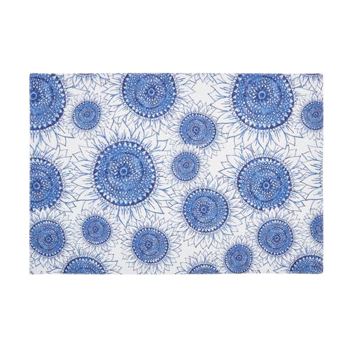 C & F Home C&f Home Blue Harvest Sunflower Placemats Set Of 6, 14" X 20" In Blue