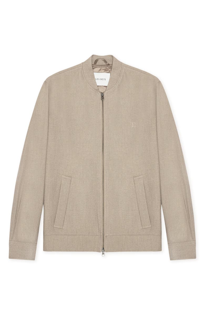 Les Deux Como Solid Bomber Jacket, Alternate, color, Laurel Oak Sand