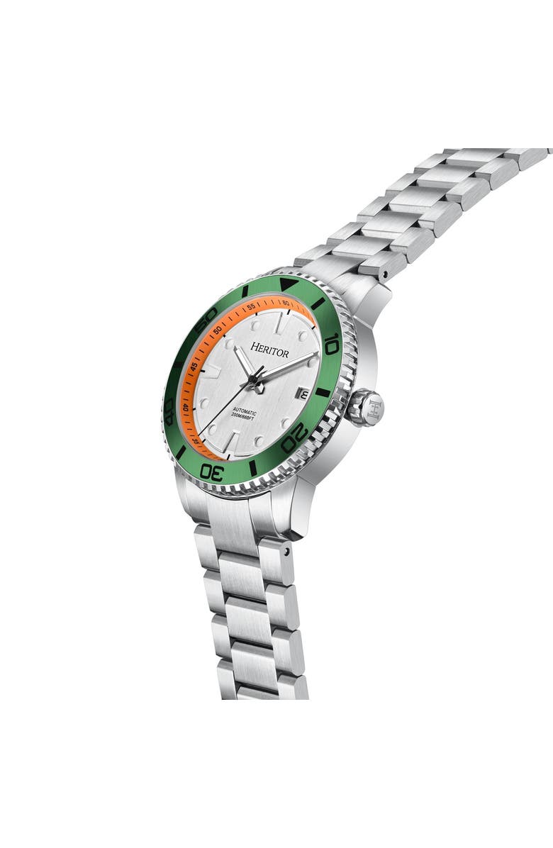 Heritor Automatic Bexley Automatic Divers Watch, Alternate, color, Green Silver