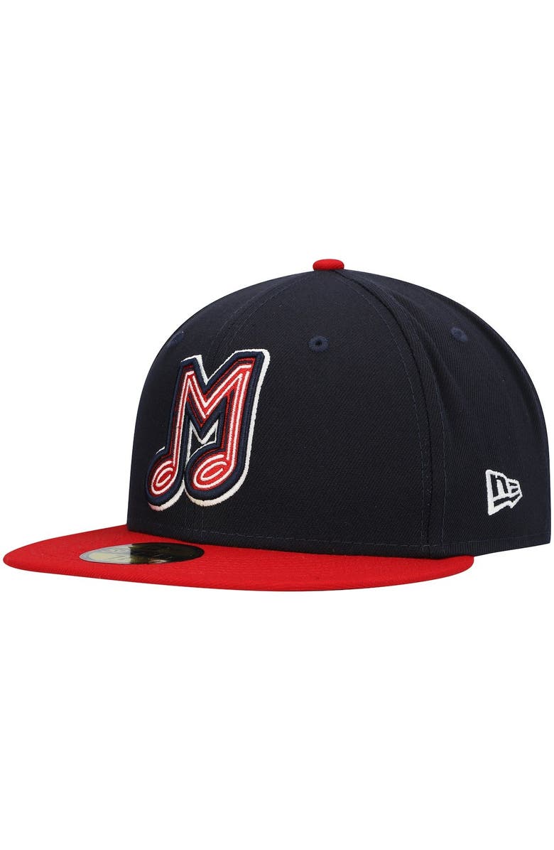 New Era Men's New Era Navy Memphis Redbirds Authentic Collection Team Alternate 59FIFTY Fitted Hat, Main, color,