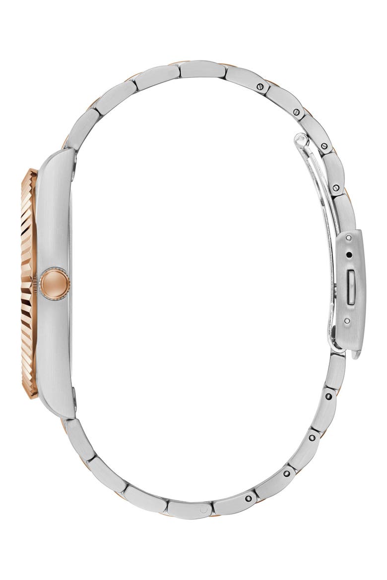 Connoisseur Day/Date Two-Tone Bracelet Watch, 42mm, Alternate, color, ROSE GOLD