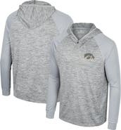 COLOSSEUM Men's Colosseum Gray Iowa Hawkeyes Cybernetic Raglan Quarter-Zip Hooded Top