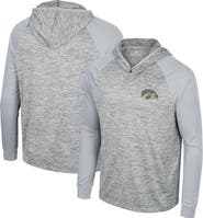 COLOSSEUM Men's Colosseum Gray Iowa Hawkeyes Cybernetic Raglan Quarter-Zip Hooded Top