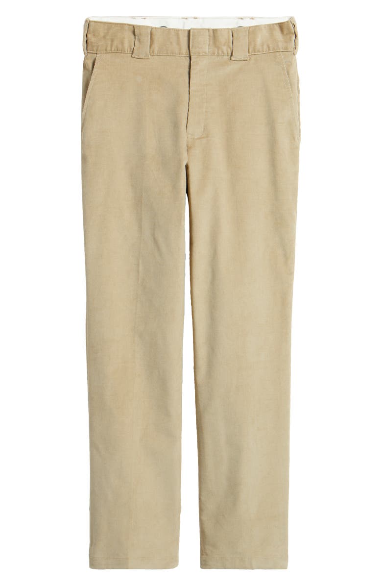 Dickies Flat Front Corduroy Pants, Alternate, color, Khaki