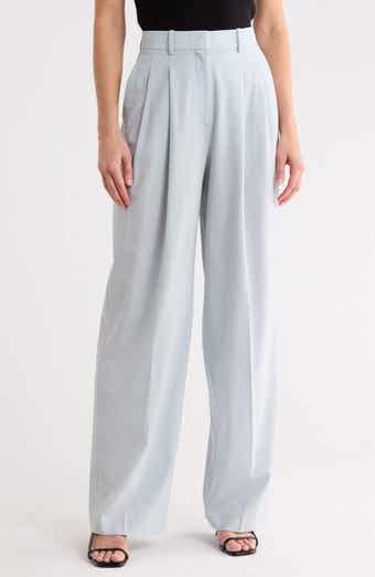 Theory Double Pleat Wool Blend Trousers