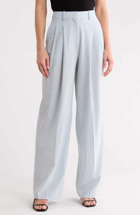 Theory Double Pleat Wool Blend Trousers