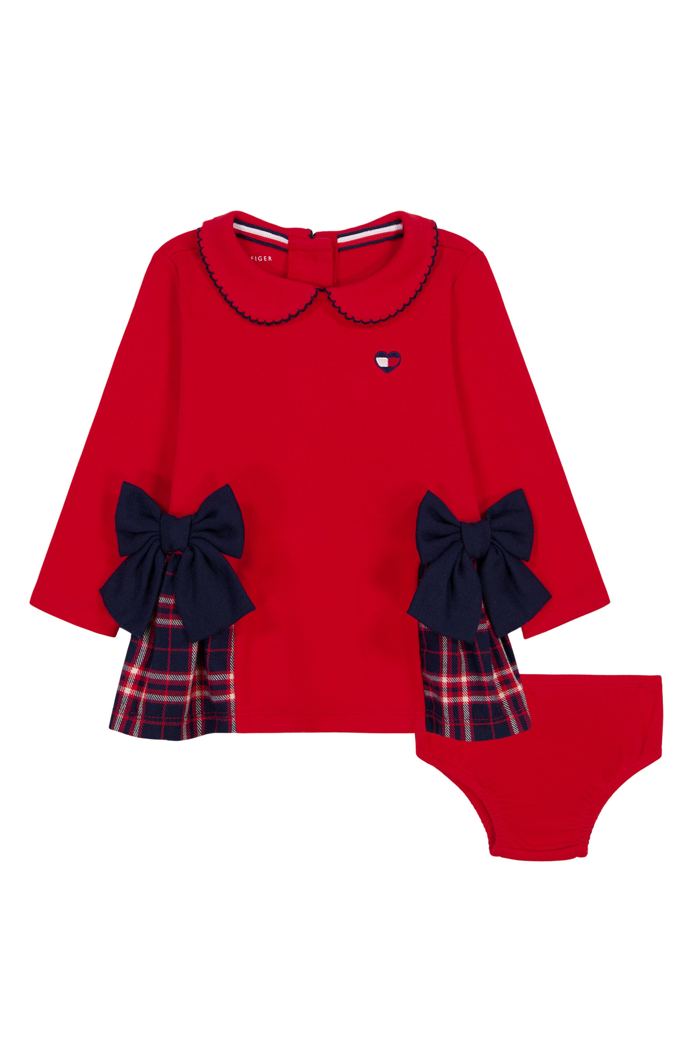 Mixed Media Dress & Bloomers Set