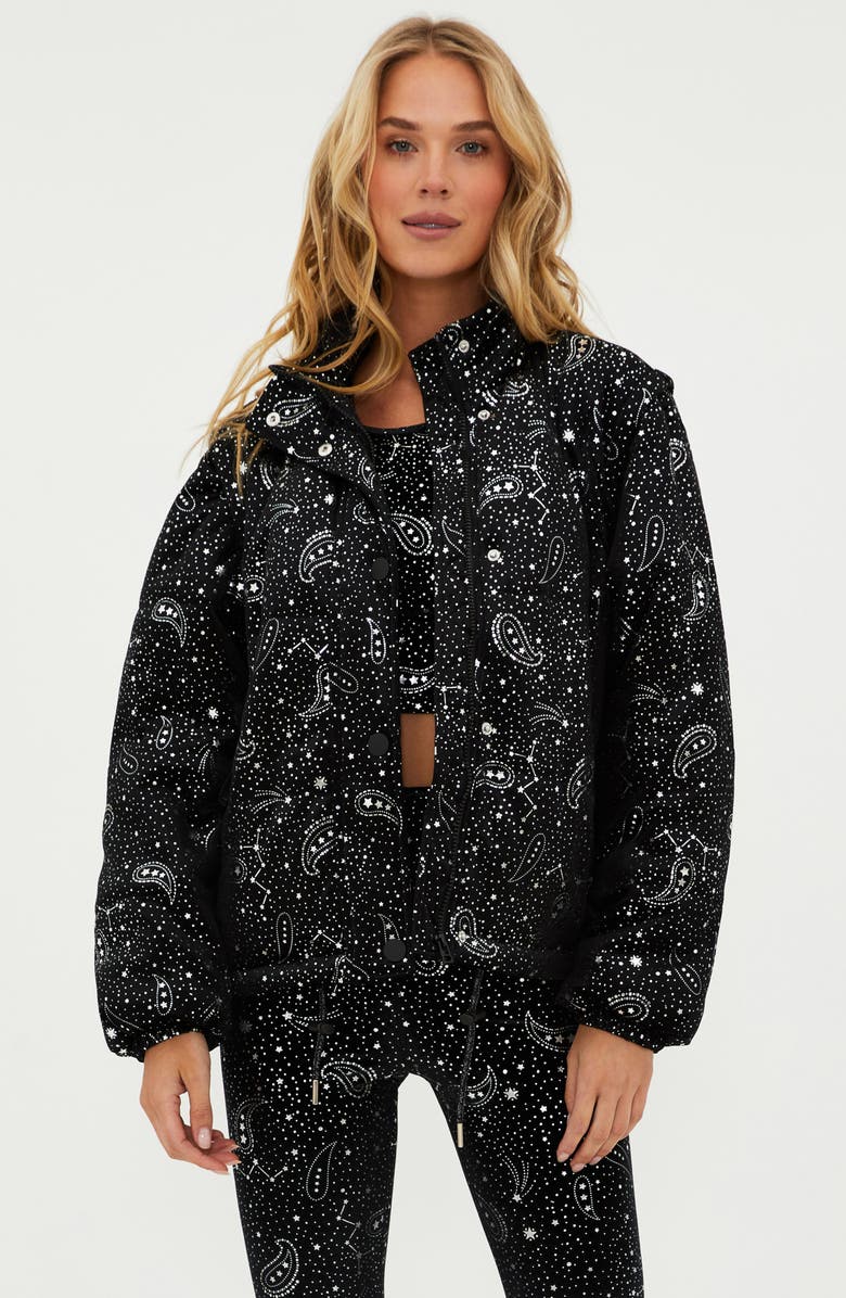 Beach Riot Kris Convertible Shooting Stars Puffer Jacket, Alternate, color, Shooting Stars