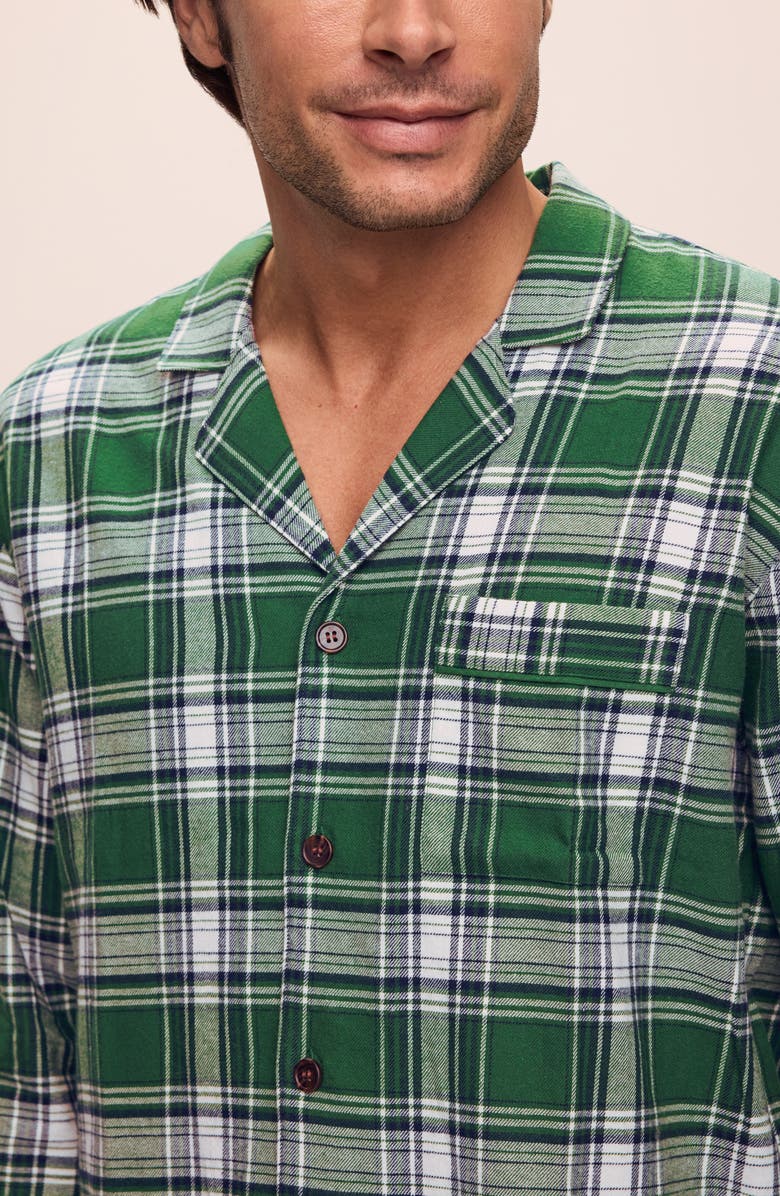 Eberjey Plaid Cotton Flannel Pajamas, Alternate, color, 