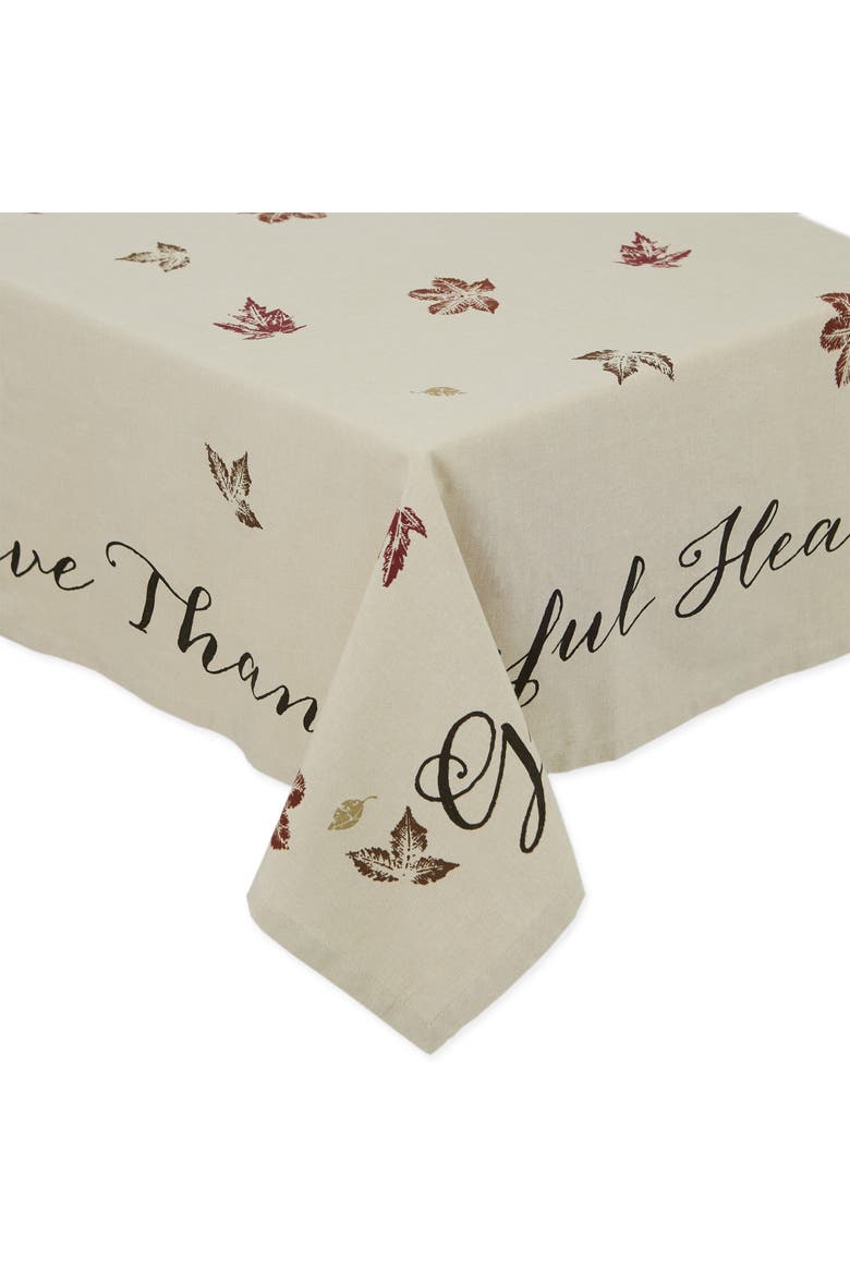 Rustic Leaves Print Tablecloth 60X84, Main, color, Rustic Leaves