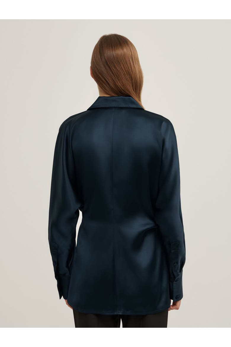 Wrap Fluid Shirt, Alternate, color, Navy