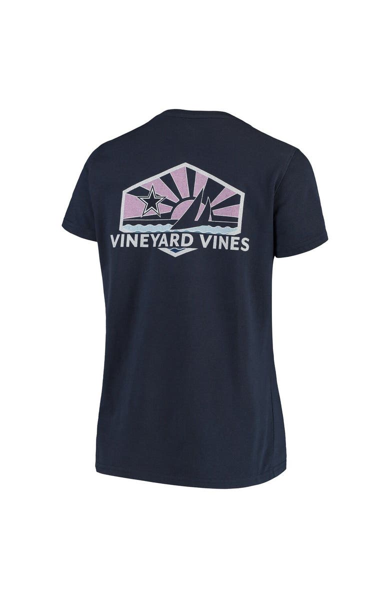 vineyard vines Women's Vineyard Vines Navy Dallas Cowboys Sunset Sail T-Shirt, Alternate, color, Navy