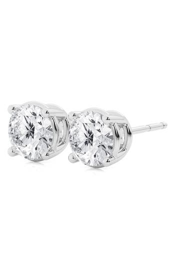 Badgley Mischka Collection 14k Gold Round Cut Near Colorless Lab-created Diamond Stud Earrings In 1.5 Ctw White Gold