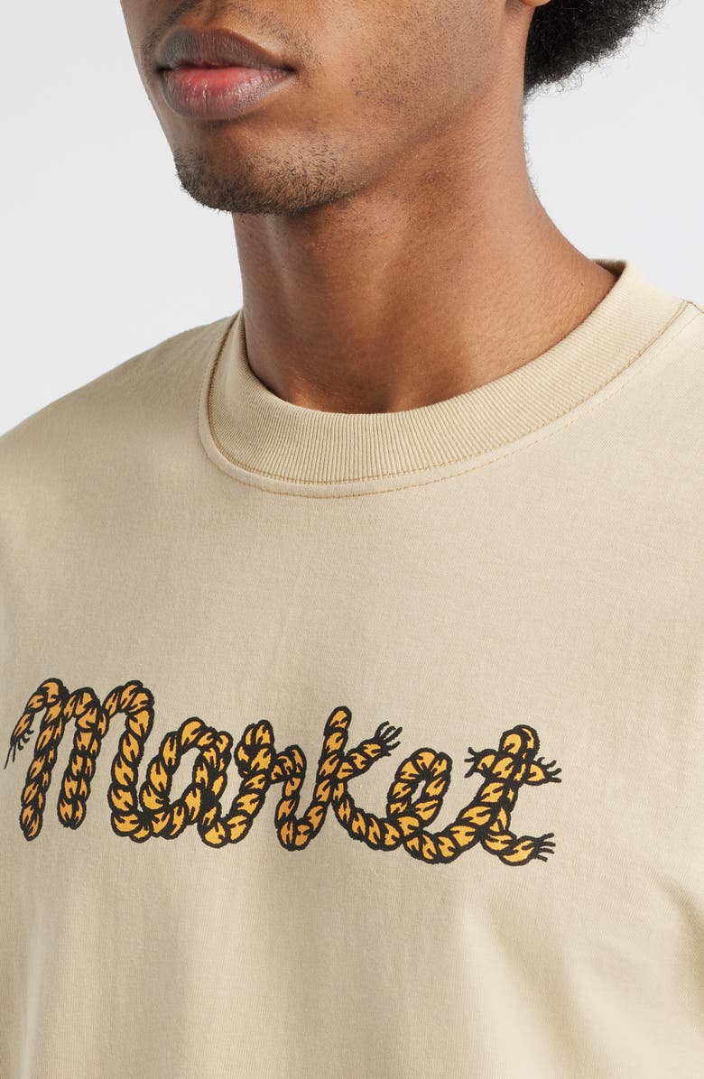 MARKET Equestrian Rope Logo Cotton Graphic T-Shirt, Alternate, color, Sand