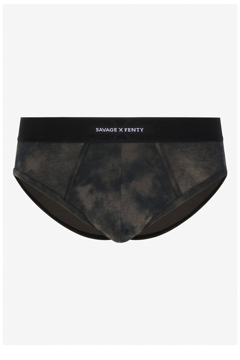 Savage X Cotton Blend Briefs, Alternate, color, BLACK CAVIAR DIFFUSED CAMO