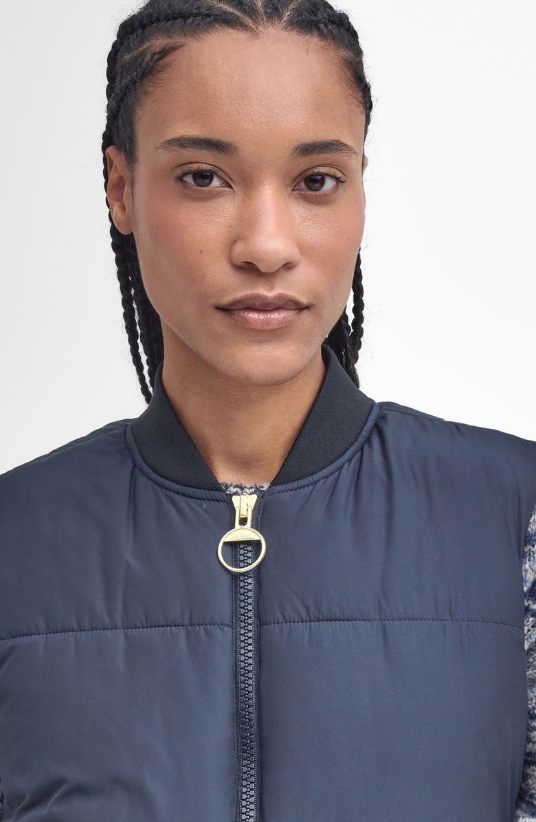 Barbour Fay Puffer Vest, Alternate, color, Dark Navy/ Brown/ Sand