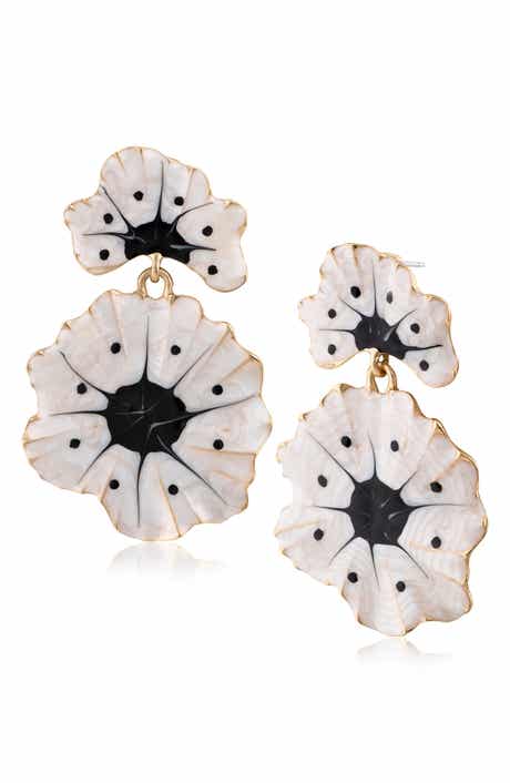 JARDIN Floral Statement Drop Earrings