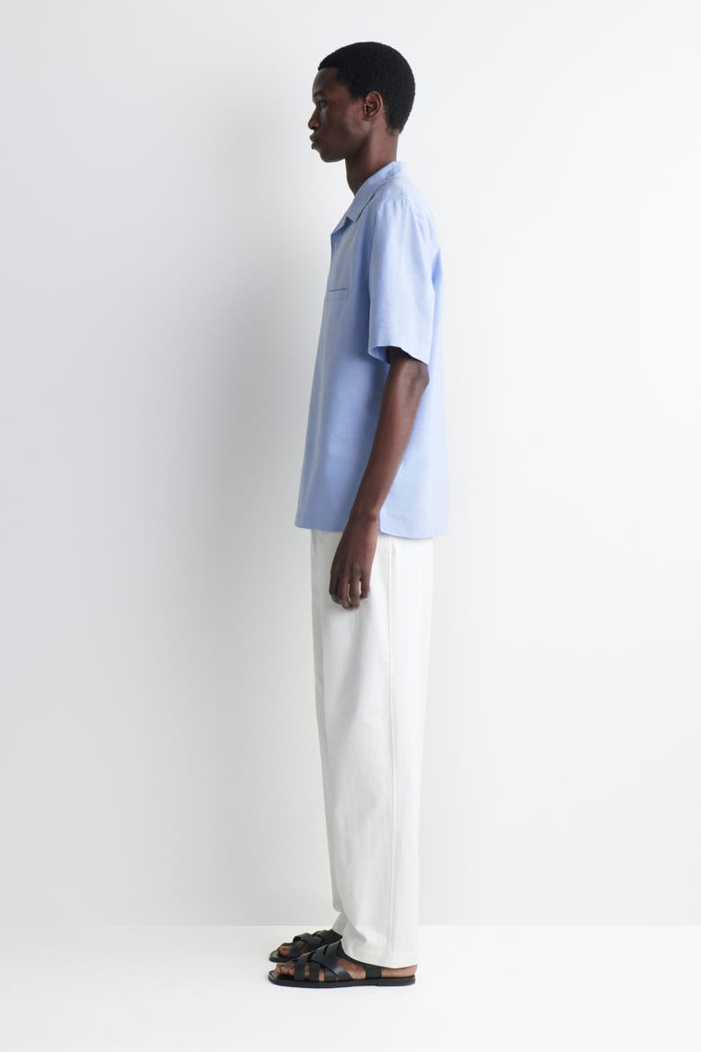 Oxford Cotton Popover Shirt, Alternate, color, LIGHT BLUE