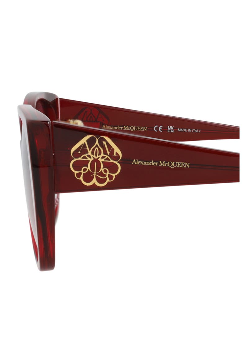 58mm Cat Eye Sunglasses, Alternate, color, BURGUNDY RED