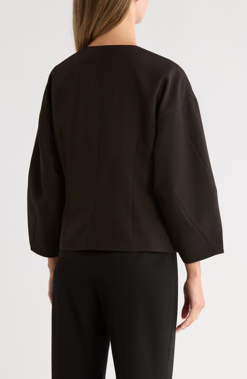 Gemma + Jane Barrel Sleeve One-button Jacket In Black