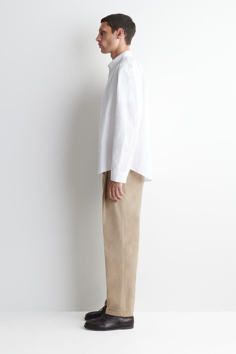 Cotton Regular-fit Straight-leg Trousers, Alternate, color, BEIGE