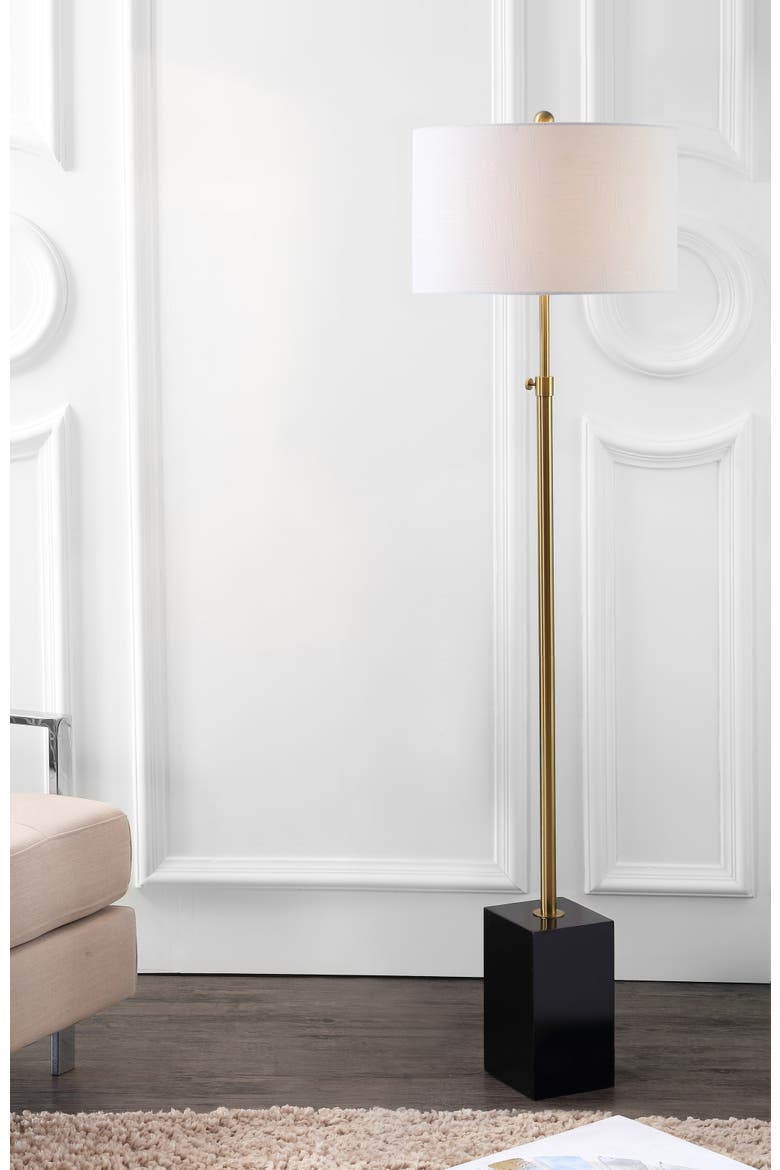 Lafayette 65" Adjustable Height LED Floor Lamp, Brass/Black, Alternate, color, Brass Gold/Black