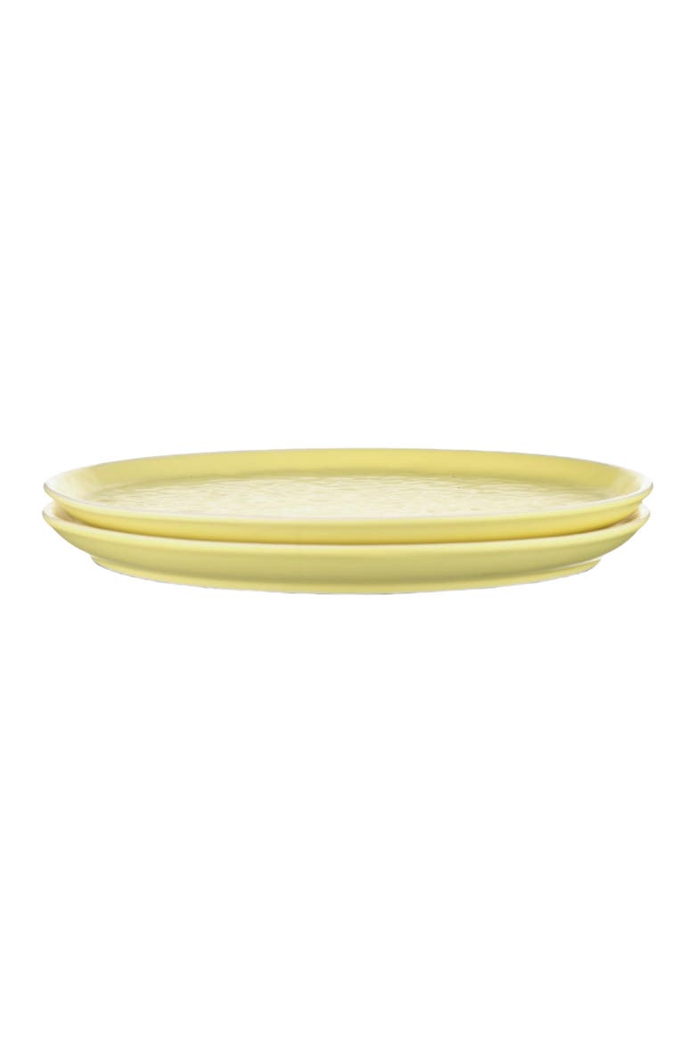 Elena Stoneware 4-Piece Dinner Plate Set, Alternate, color, Yellow