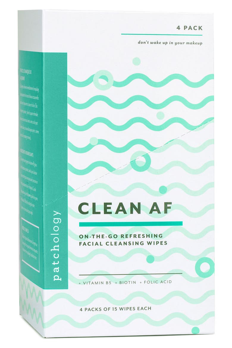 Clean AF On-the-Go Refreshing Facial Cleansing Wipes, Alternate, color, NO COLOR