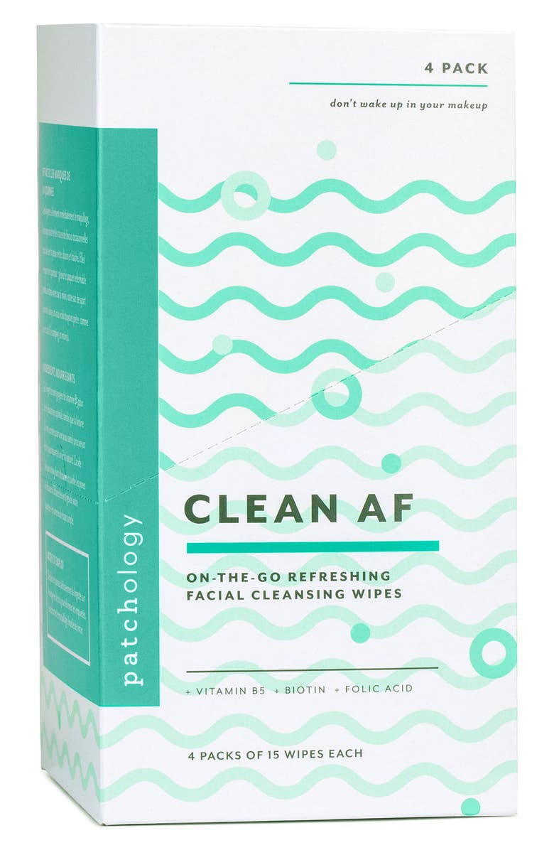 Patchology Clean AF On-the-Go Refreshing Facial Cleansing Wipes, Alternate, color,