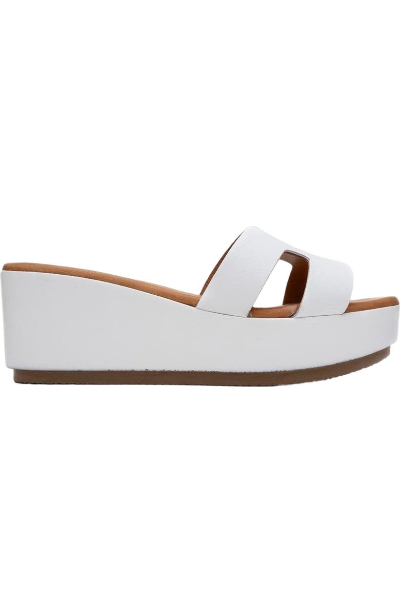 Forever & Always Shoes Lia Leather Platform Sandal, Alternate, color, White Leather